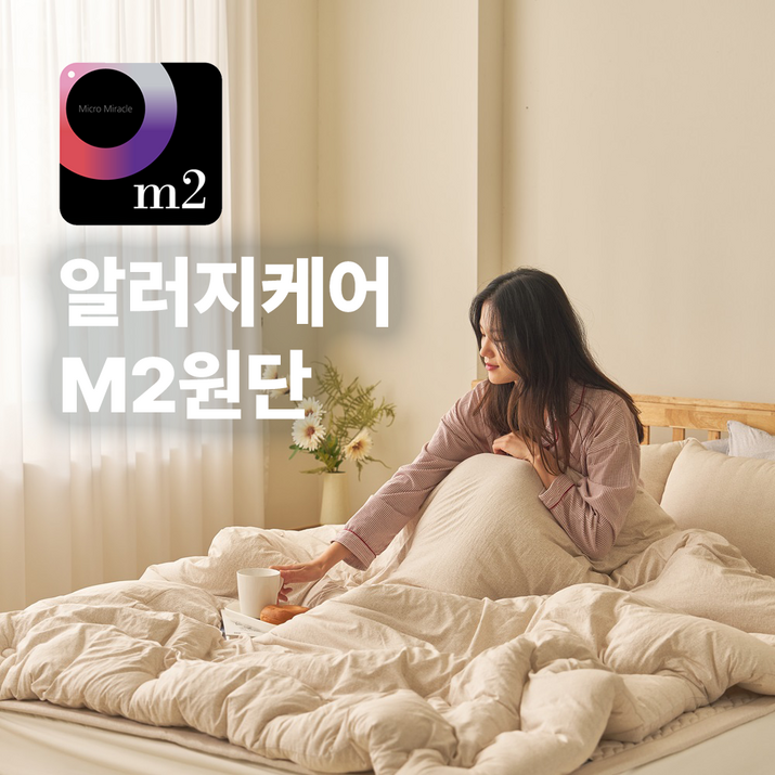 당일출고 에그룸 시그니처 진드기 M2 항균 인증 알러지케어 차렵이불 SSQ 3color