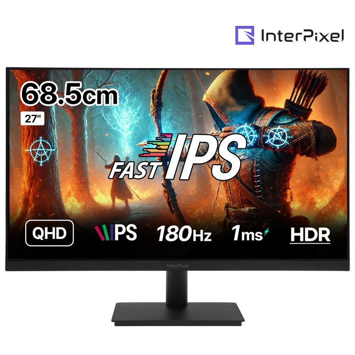 인터픽셀 IPQ2746 QHD FAST IPS 180Hz 플리커프리 게이밍 모니터, 68.5cm, IPQ2746(일반)