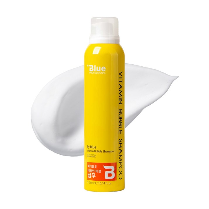 신제형 무스타입 비타민성분 함유 쿨링 멘톨 딥클렌징 바이블루 비타민 버블 샴푸 300ml