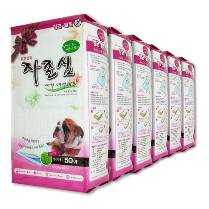 채널펫 애견 배변 자존심 패드 50매 x 6개 300매 배변배변패드, 6개