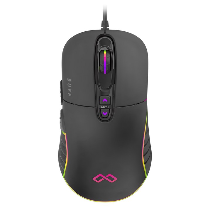 맥스틸 저소음 게이밍 유선 마우스 GMBUFF G10 PRO, GMBUFF G10 PRO, 블랙
