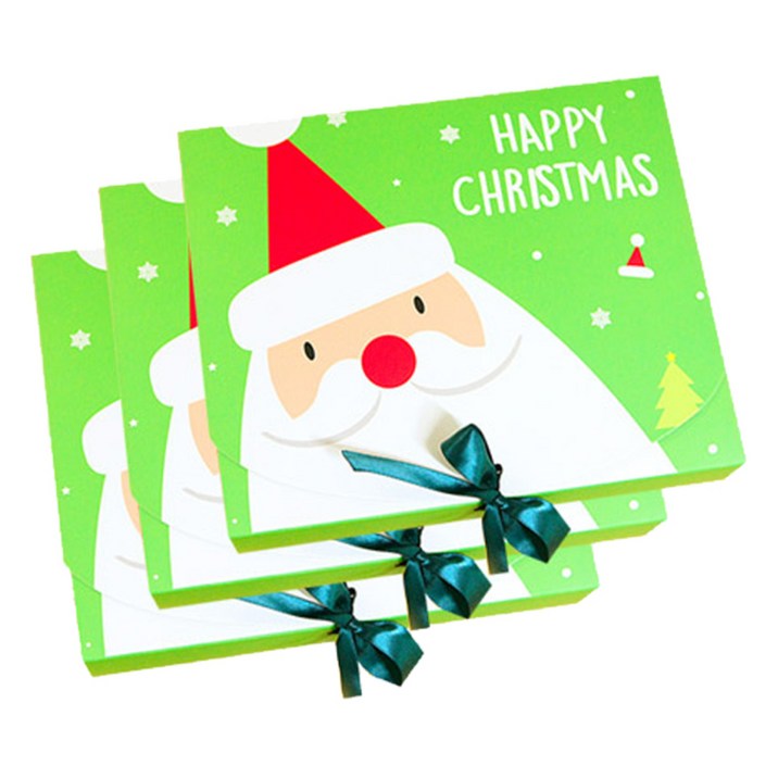 크리스마스 선물상자 산타 중 3p + 리본 3p