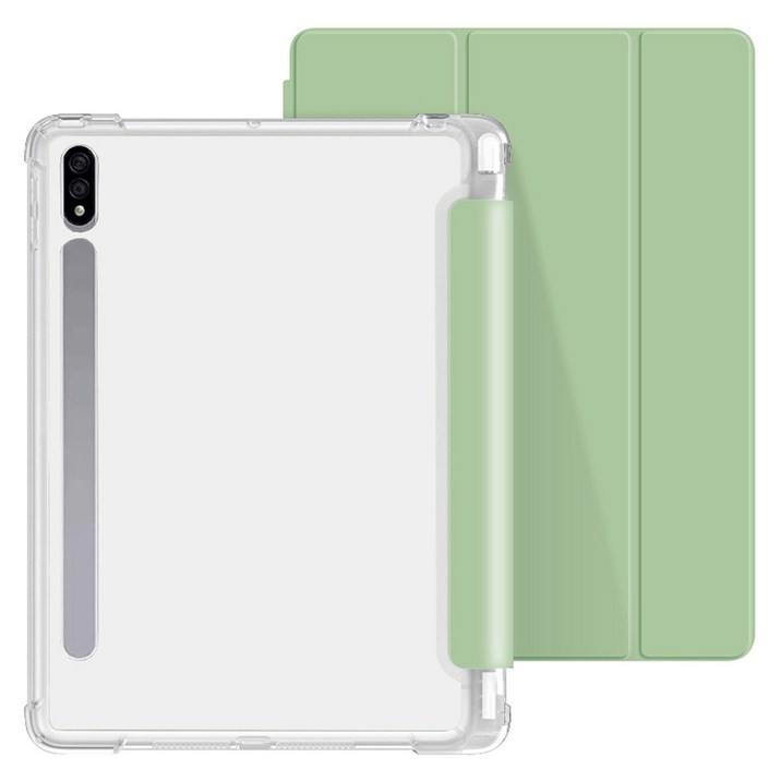 모조리 S펜 수납 스마트커버 갤럭시탭 케이스, 아보카도그린, 1개