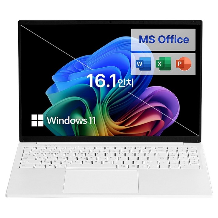베이직스 2024 베이직북 16 N-시리즈 + 마이크로소프트 패키지 세트, White, 512GB, 16GB, WIN11 Home, BB1624FW