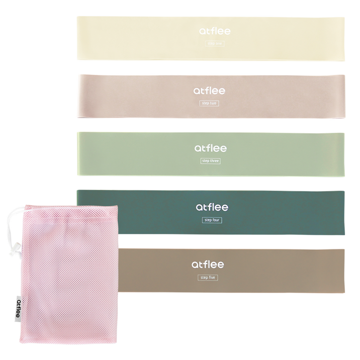 앳플리 코어 루프밴드 5종 + 전용 파우치, 멜로우아이보리 + 더티핑크 + 고스애머그린 + 베릴그린 + 코코아브라운, 1세트