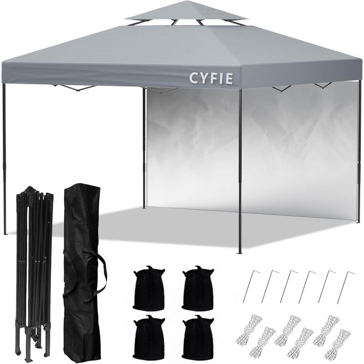 접이식 캐노피 천막  방수 야외용 그늘막 텐트 몽골 텐트 휴대용 캠핑텐트 테라스 천막 2mx2m