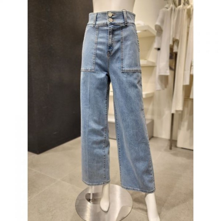 백화점 [에고이스트][BL]하이웨이스트 아웃포켓 레직기 데님 팬츠 EP2ODP52 아울렛