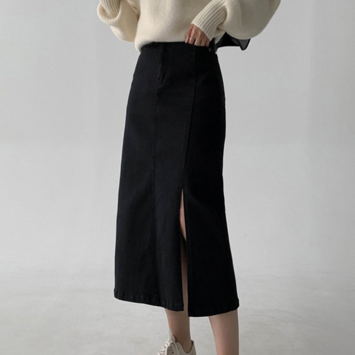 에이와비 여성용 [140.150ver] #AWABMADE:_니즈트임코튼롱스커트 -키작녀/기장선택/1color/3size