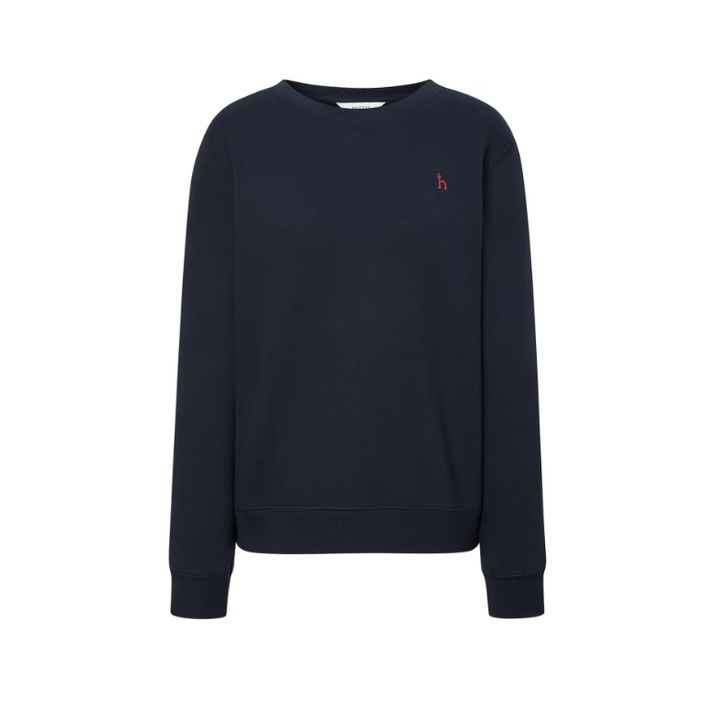 [정품 빅세일] 헤지스 자수 로고 여성 기모 맨투맨 라운드 티셔츠