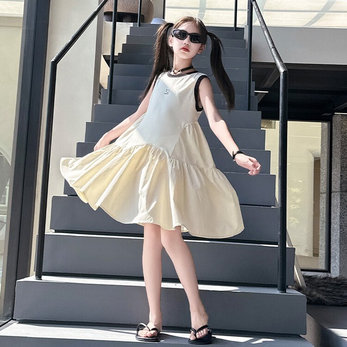 조이걸스 여름 신상 시원한 나시 드레스 여아 주니어 스커트 치마 민소매