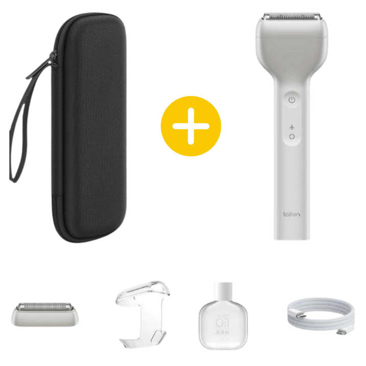 라이펀 Laifen 면도기 T1 Pro 풀메탈바디 휴대용 미니 면도기, 실버, 라이펀 T1 Pro + 케이스 증정