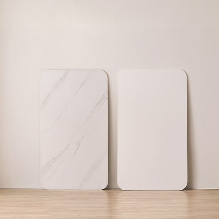 (할인쿠폰) 스칸디아 손쉬운 교체 화이트 포세린 12T 통세라믹 식탁 테이블 상판 교체용 1400 1600 1800