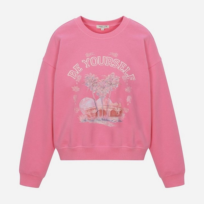 써스데이아일랜드 [여성]하트 모티브 스웻셔츠(T252MST135W) 196459