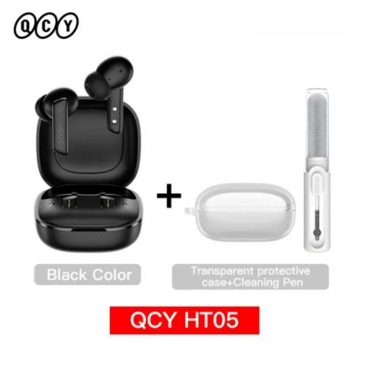 QCY HT05 ANC 무선 이어폰 40dB 소음 차단 블루투스 5.2 ENC HD