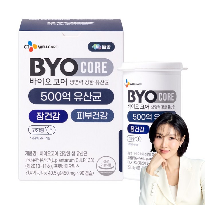 500억 부자유산균 CJ 바이오코어 건강한 생유산균 고함량 특허유산균, 1개, 90정
