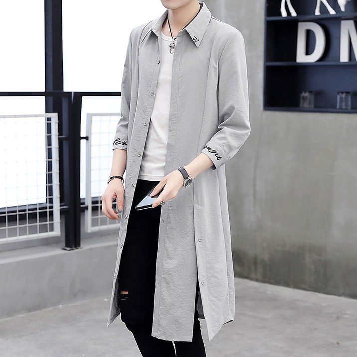 남자 여름 롱 셔츠 롱가디건 남방 점퍼 롱셔츠 자수 Long Cardigan 14 COLOR