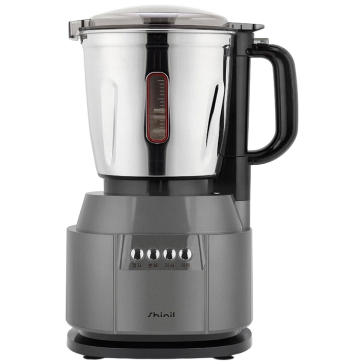 24년 국산 신일 대형믹서기 대용량 믹서기 마늘박피기 김장 스텐 믹서분쇄기 초고속 블렌더 4리터, 신일대형믹서기(그레이)