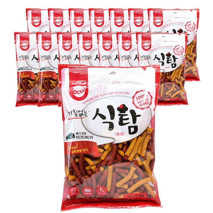 오션 거침없는 식탐 스틱형 강아지 간식 져키