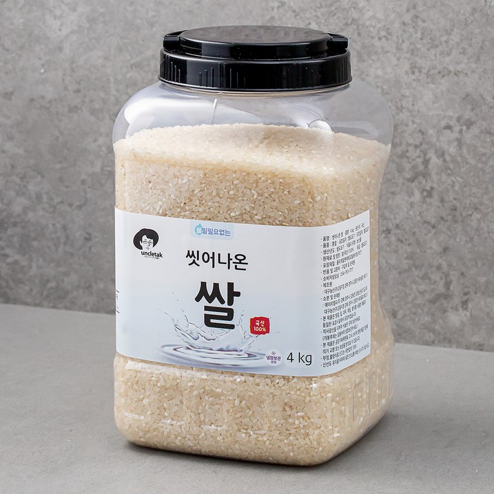 이맛쌀 엉클탁 씻어나온 백미, 4kg, 1통