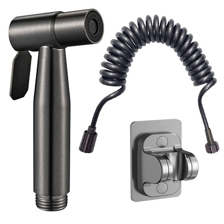 스테인레스 욕실건  코일호스 3m  부착거치대 세트