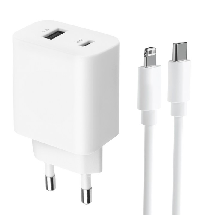 모잇 PD25W 2포트 PPS 초고속충전기  8핀 라이트닝 아이폰 케이블 1.3m