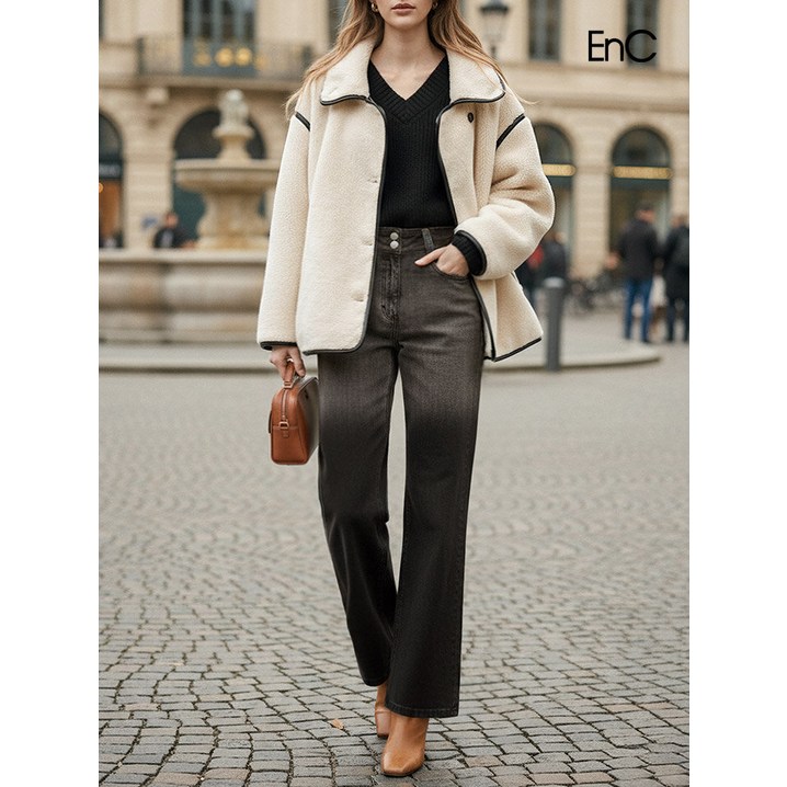 ENC블랙 워싱 데님팬츠 ENTJ33901C