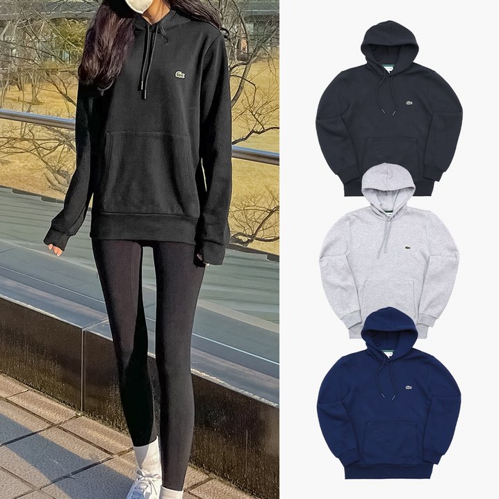 라코스테 팝 오버 후드티