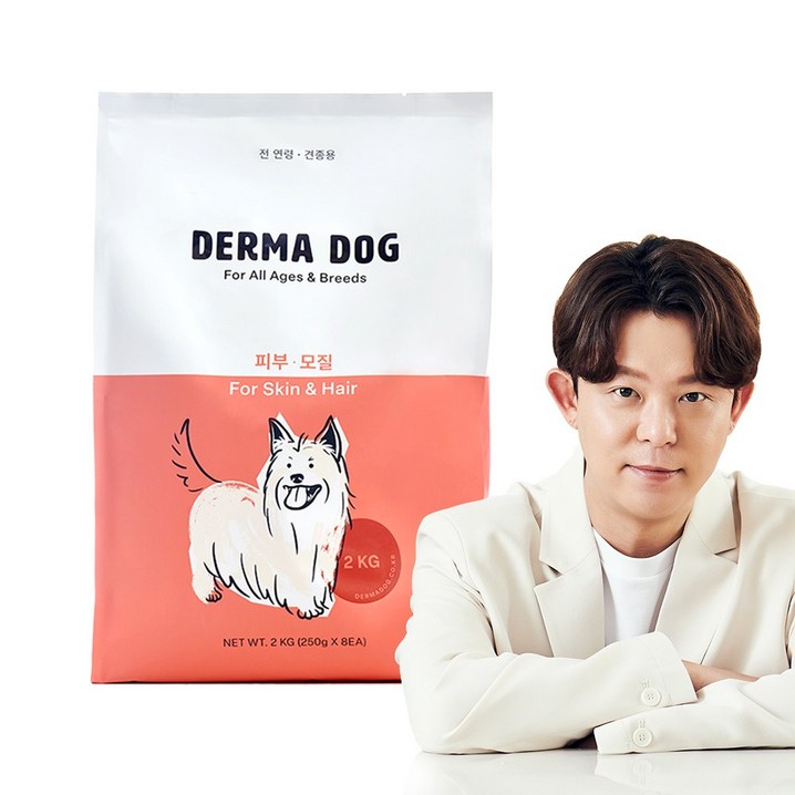더마도그 애견 눈물자국 피부 모질 기호성좋은 오리 연어 가수분해 강아지 사료 3kg, 1개, 3kg