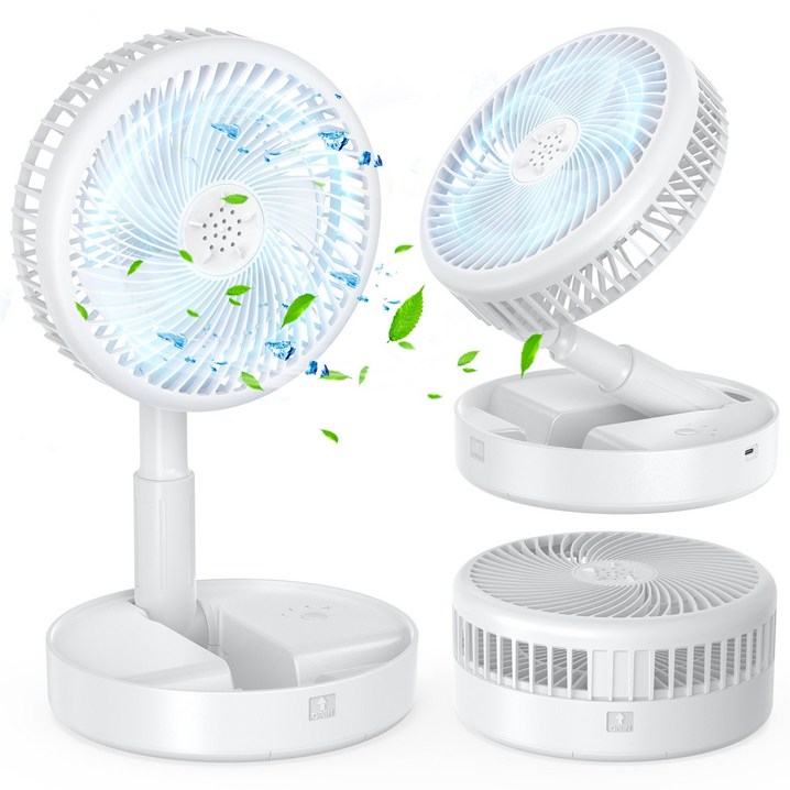 UOOFON 무선 탁상용 선풍기 휴대용 접이식 캠핑 BLDC 무소음