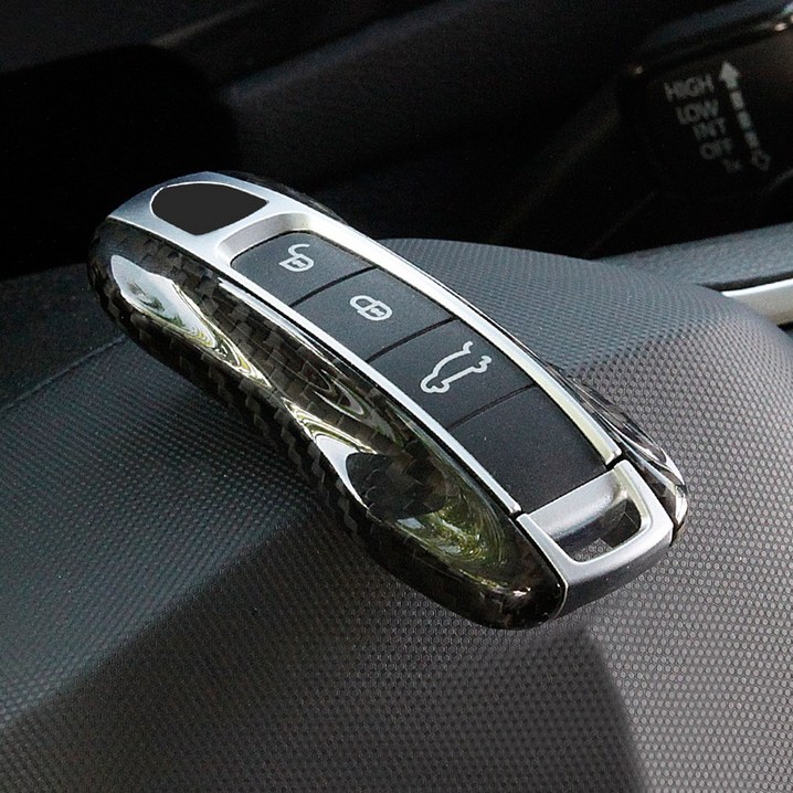 포르쉐 카본 키케이스 카이엔 파나메라 키홀더 커버 호환 용품, 01. 포르쉐 키케이스 신형타입 레드카본