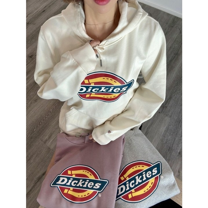 디키즈 25FW 여성 헤비웨이트 로고 플리스 후드 티셔츠 3색 택1 FW203AW FW203HG FW203LC