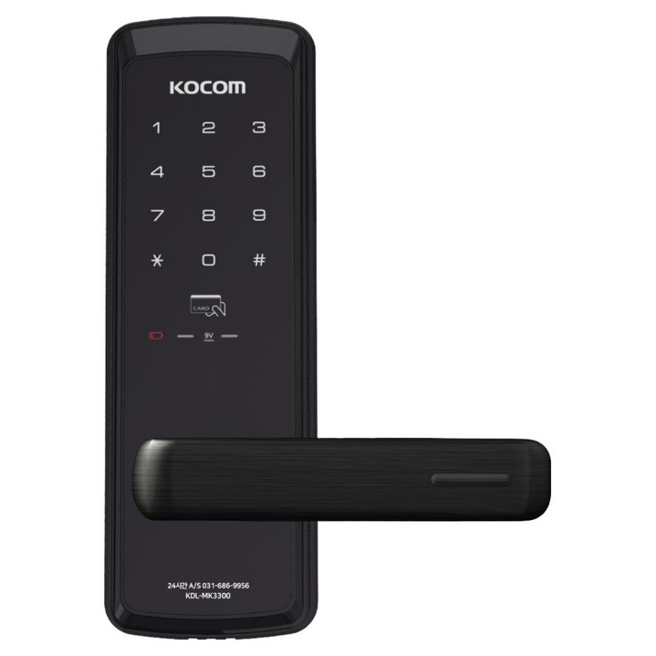 코콤 무타공 현관문 디지털 손잡이 번호키 도어락, 고객직접설치, KDL-MK3300