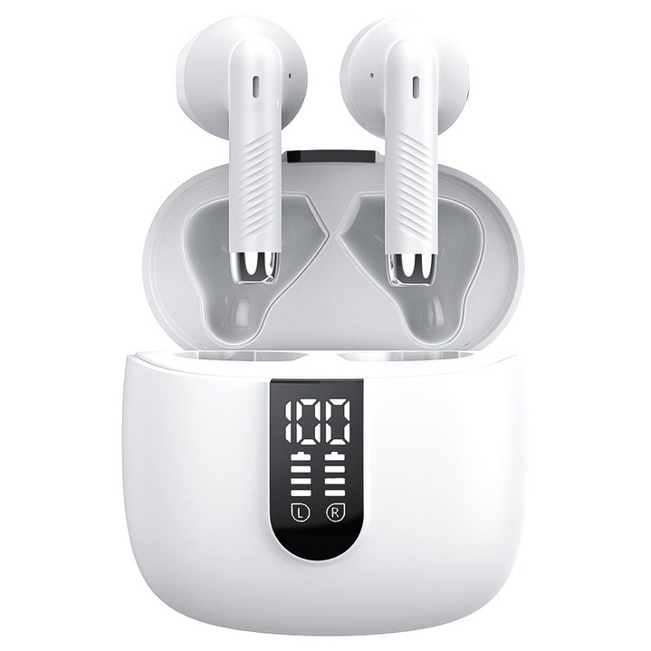 에이투 무선 5.3 블루투스 이어폰, ATWO EAR 3 AE, 블랙 + 화이트