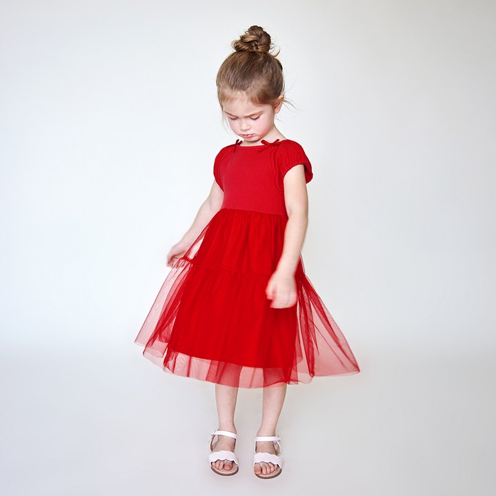 마리앤모리 여아용 쁘띠 리본 샤원피스