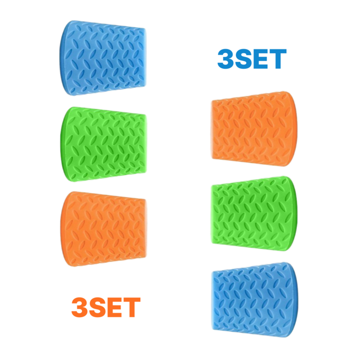 세빛 페트병 샤워기 캠핑 반려견 실리콘 샤워헤드, 1세트, 블루그린오렌지