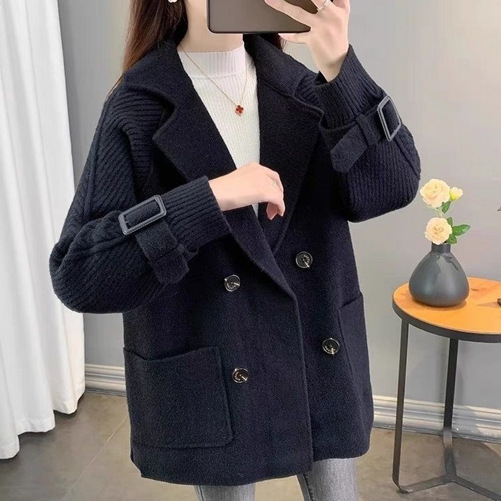루스리더 여성 캐주얼 카라넥 루즈핏 코트 자켓 E203