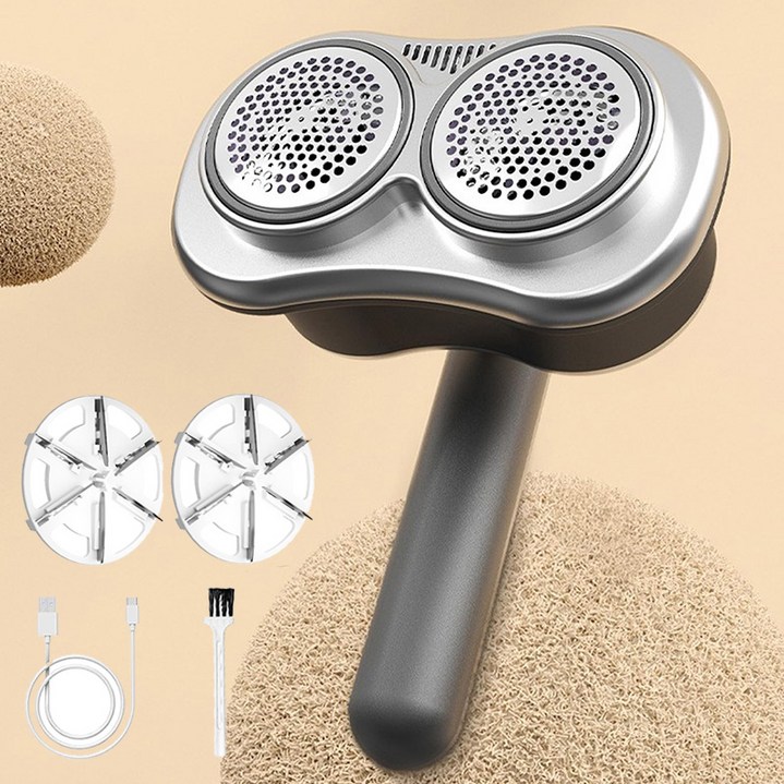 Umico 1+1+1 듀얼 보풀제거기충전식6중날 옷보플제거기