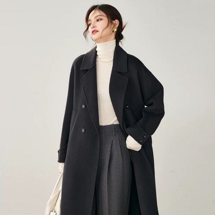 뉴욕멋쟁이 제시카 더블 여성 롱코트