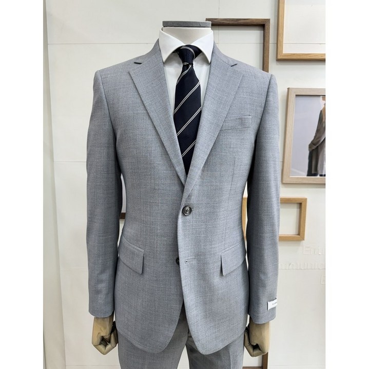 BON 24SS 물리네 쓰리피스 슬렌더핏 남성 여름 정장세트 4061A GY