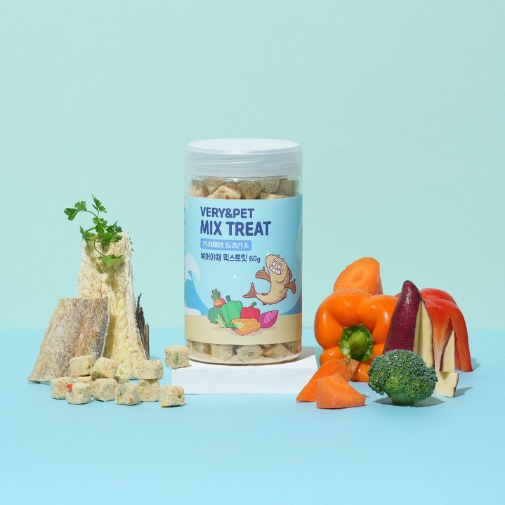 유통기한임박상품 베리앤펫 동결건조 북어야채 믹스트릿