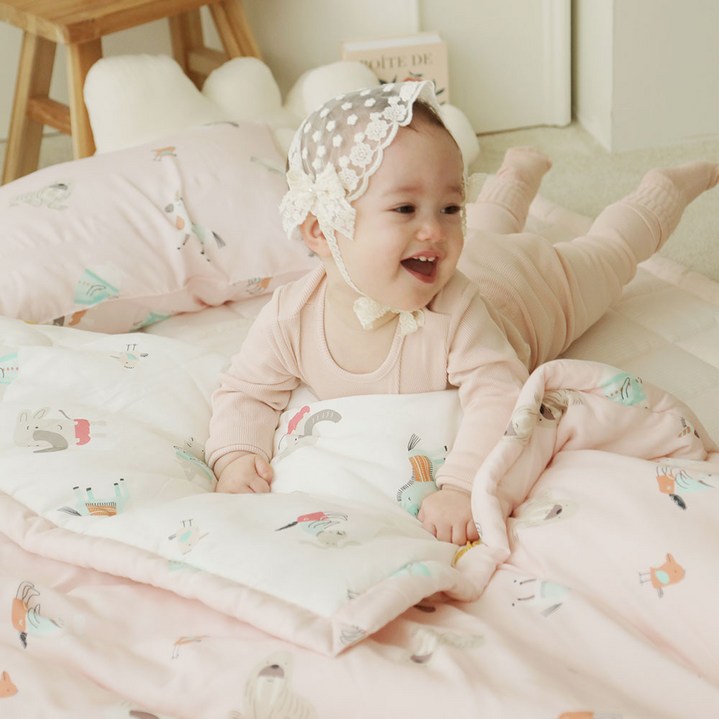 히요코베이비 수플레 모달100% 아기 차렵이불 먼지없는 유아 사계절 이불세트