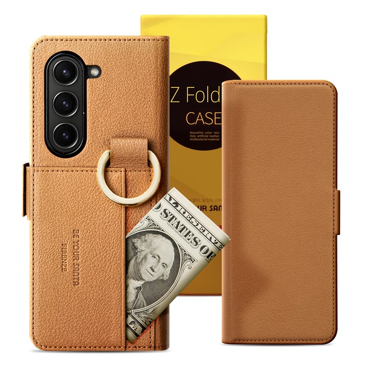 비유어산타 유해 전자파 차단 이태리 원단 갤럭시 Z폴드6 케이스 링 핑거 카드수납 피렌체, 1개