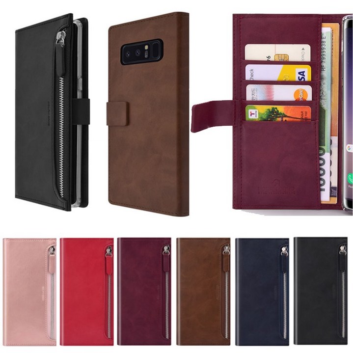 WING 갤럭시노트10 SMN971N용 절친 지퍼 다이어리 케이스 휴대폰