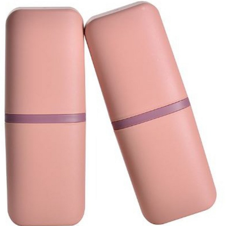 칫솔통 로즈망고 휴대용 칫솔통 핑크 ROSE7723, 400ml, 2개