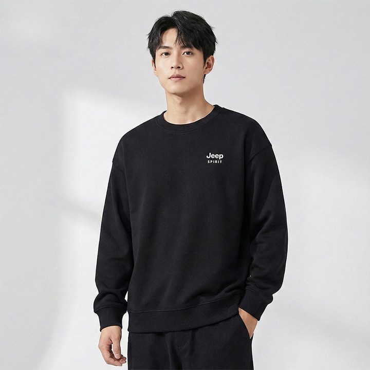 지프 남녀공용 패셔너블 코튼 라운드넥 맨투맨