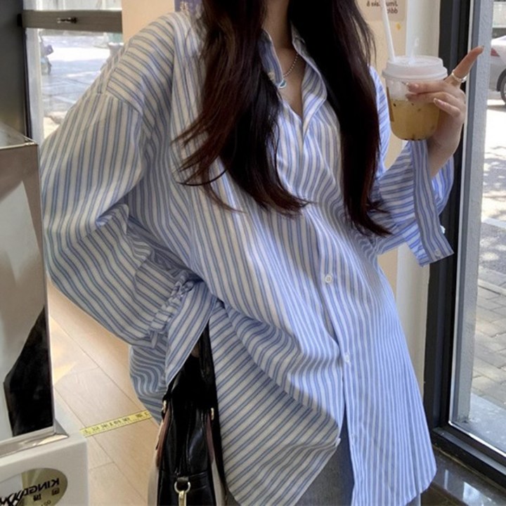 루나걸 여성용 하린 스트라이프 셔츠 L25FST070313