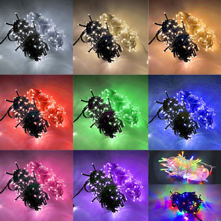 최고급트리 선세이브[단품] 크리스마스 트리 전구 LED 은하수 100구 조명 검정선, RGB(4색), 1개