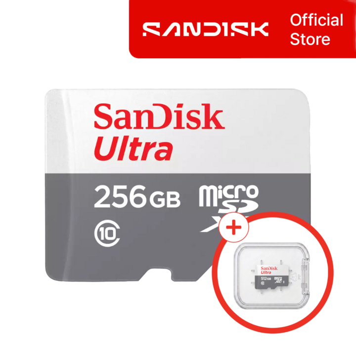 샌디스크 공식스토어 MicroSD 울트라 ULTRA LITE +마이크로 전용 케이스 패키지, 1개, 256GB