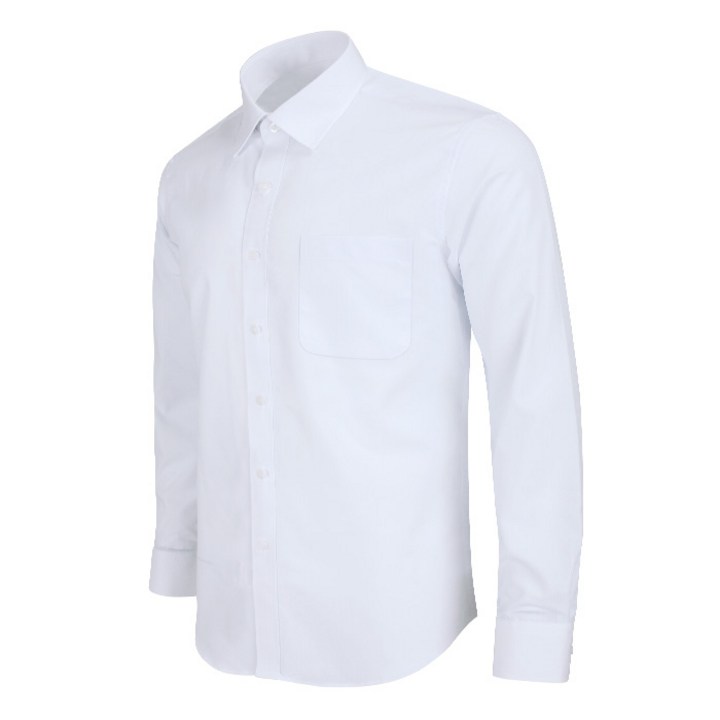 레디핏 남자 일반 베이직 무지 정장 교복 단체 하얀색 긴팔 데일리셔츠 와이셔츠