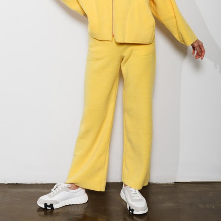 [최초가 148000원] 플리스 일자 팬츠 (AHSOPT05)-YELLOW